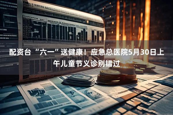 配资台 “六一”送健康！应急总医院5月30日上午儿童节义诊别错过