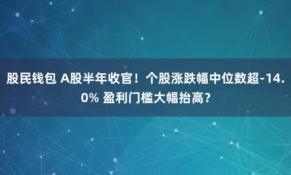 股民钱包 A股半年收官！个股涨跌幅中位数超-14.0% 盈利门槛大幅抬高？